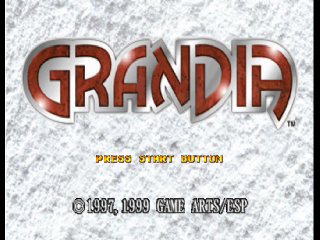 Grandia title screen for Playstation
